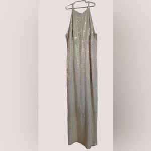 Gold Sequin Maxi Dress
